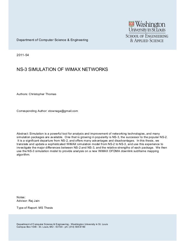 Master thesis computer network notes
