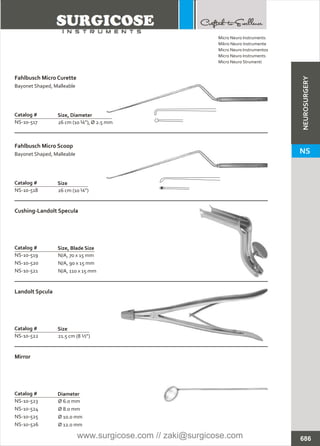 NEUROSURGERY INSTRUMENTS [SURGICOSE] | PDF