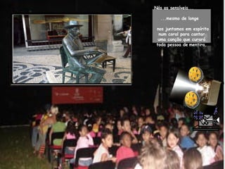 Nós os sensíveis...   ...mesmo de longe   nos juntamos em espírito num coral para cantar uma canção que curará toda pessoa de   mentira. 