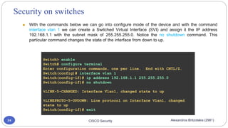 Network security on Cisco routers and switches | PDF