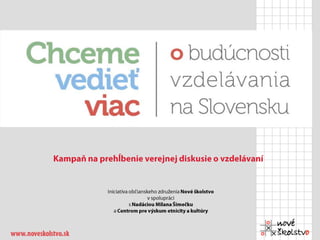 Predstavenie kampane CHCEME VEDIEŤ VIAC | 21. marec 2014