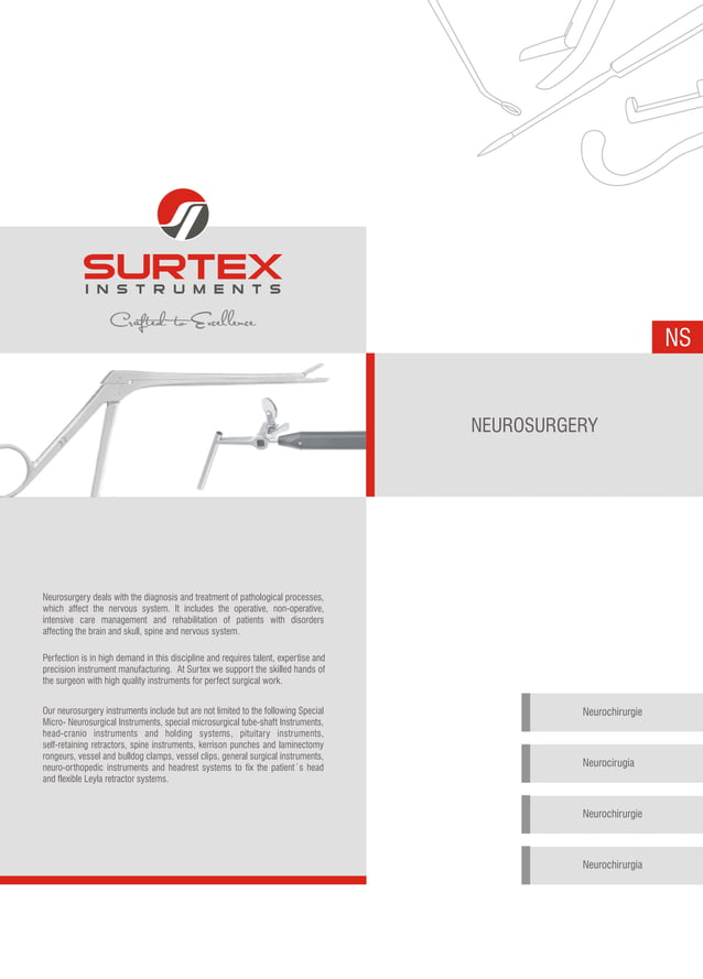NEUROSURGERY INSTRUMENTS CATALOGUE | PDF