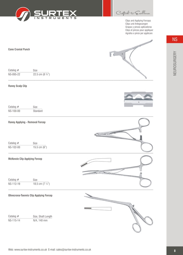 NEUROSURGERY INSTRUMENTS CATALOGUE | PDF