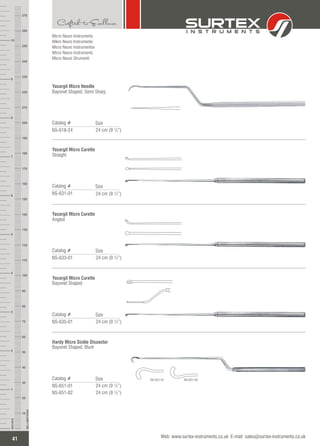 NEUROSURGERY INSTRUMENTS CATALOGUE | PDF