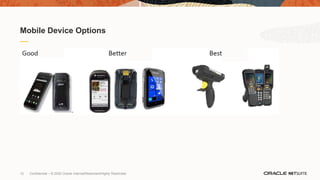 12 Confidential – © 2020 Oracle Internal/Restricted/Highly Restricted
Mobile Device Options
 