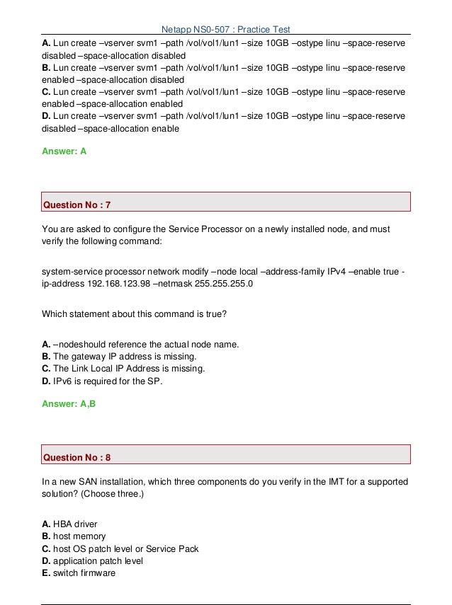 NS0-304 Prüfungsfrage
