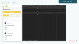 | Reactive Web Best Practices
Tips & Tricks
 