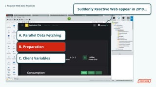 | Reactive Web Best Practices
Suddenly Reactive Web appear in 2019...
A. Parallel Data Fetching
B. Preparation
C. Client Variables
B. Preparation
 