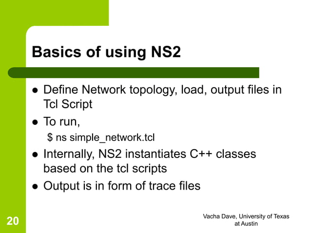 NS2 Overview - Network Simulator Tutorial | PPT