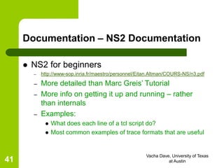 NS2 Overview - Network Simulator Tutorial | PPT