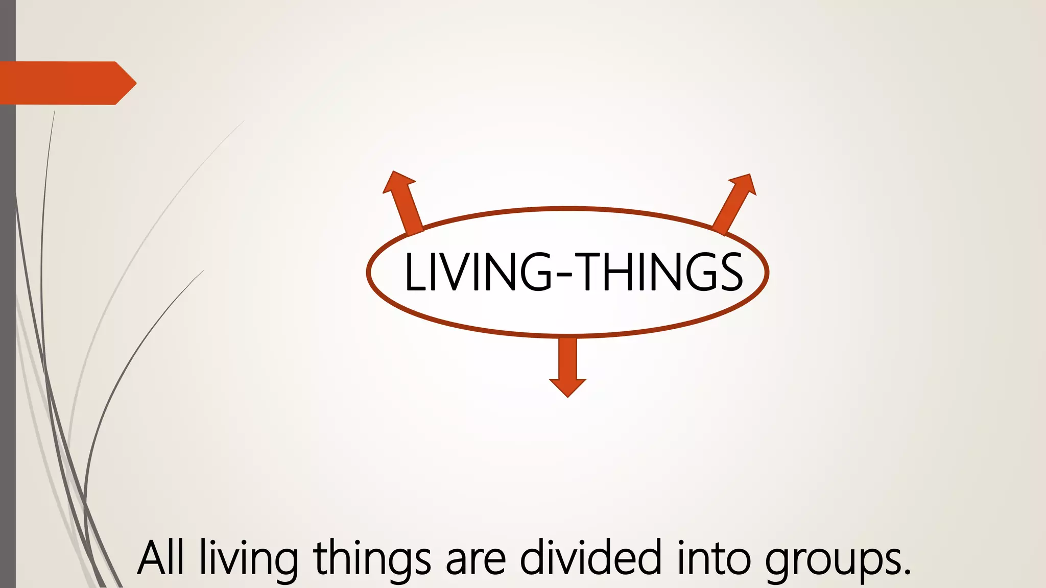LIVING-THINGS
All living things are divided into groups.
