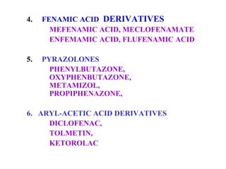 NSAID-LECTURE Non steroidal anti-inflammatory drugs | PDF