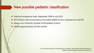New possible pediatric classification
 Historical prospective study, September 1996 to July 2015
 635 Children with clin...