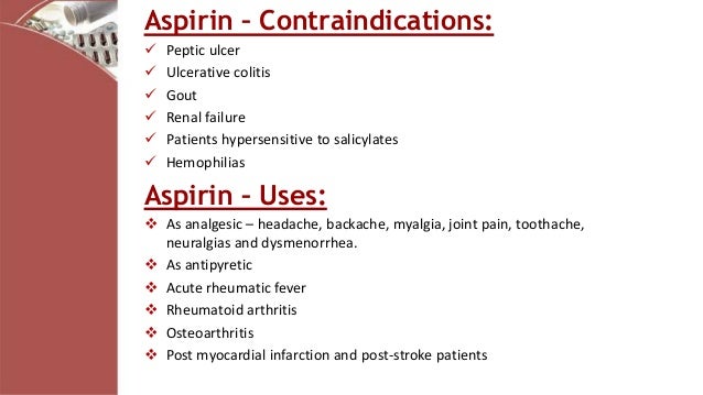 Contraindications to nsaids