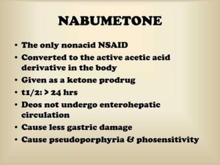 Non-Steroidal Anti-inflammatory Drugs ( NSAIDs) PART II  PROF SATYA  2019