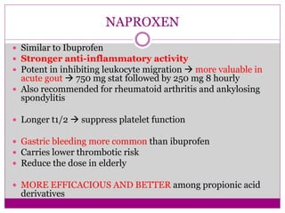 Non-Steroidal Anti-inflammatory Drugs ( NSAIDs) PART II  PROF SATYA  2019