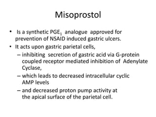 Complications of Long-term Proton Pump
Inhibitor Use
• Alteration of absorption of vitamins and minerals
– Calcium↓, Magnesium↓, Iron↓, Vitamin C↓, B12↓

• Metabolic effects on bone density,
– ↑ Hip fractures ? ↑ BMD (anti osteoclastic)

• Drug interactions: Clopidogrel - common pathway
• ↑ Methotrexate toxicity.
• Infection risk: ↑ Pneumonia, ↑Clostridium
Difficile, ↑Traveler's Diarrhoea, Small Intestinal
Bacterial Overgrowth, Spontaneous Bacterial
Peritonitis.
• Hypersensitivity response : Interstitial Nephritis.

 