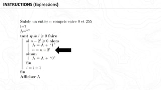 INSTRUCTIONS (Expressions)
 