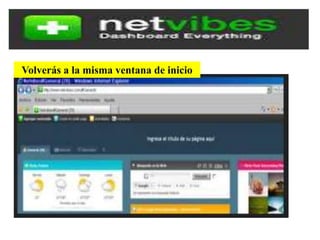 Volverás a la misma ventana de inicio