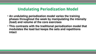 Undulating Model Resistance training for clients who are athletes | PPTX