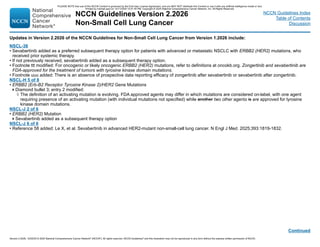 NCCN Guidelines lung Cancer Version 2.2026