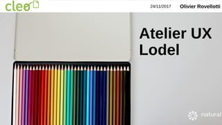 Atelier UX
Lodel
Olivier Rovellotti24/11/2017
 