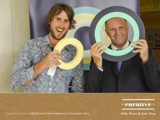 “ Life isn’t about finding yourself
Life’s about creating yourself ”
– George Bernard Shaw

Prepared with care for NSCSS North Shore Workshop | 5 November 2013

Eddy Dever & Jade Tang

 