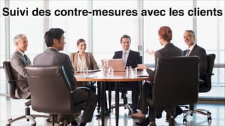Suivi des contre-mesures avec les clients
 