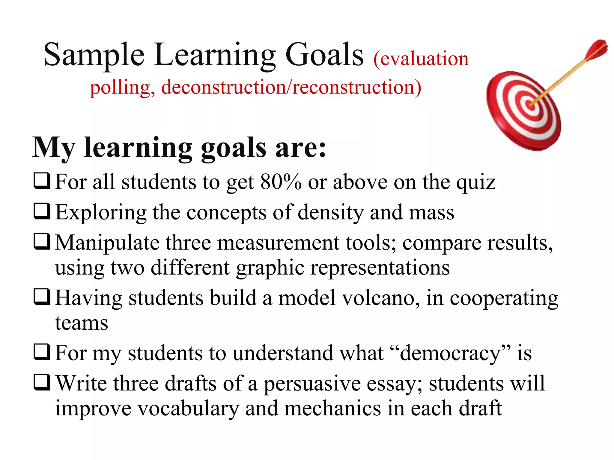 Have funModels & Strategies Real-time and lots of timePairs, trios, small & large groupsRequiring a responseNifty ideas: polling, recording, slides and videos, case studiesKEY PRINCIPLE: Nobody likes to feel dumb