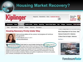 Housing Market Recovery?
 