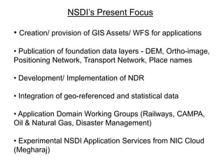 Nsdi Pdf NSDI policies and data initiatives - Dr. P.S. Acharya | PDF