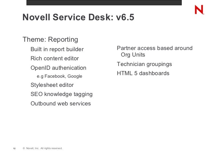 Novell Service Desk Overview