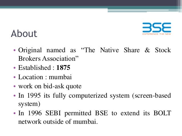 Nse screen based trading system