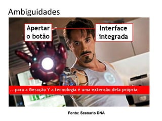 Ambiguidades




               Fonte: Scenario DNA
 