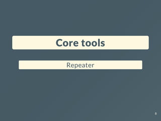 Core tools
Repeater
8
 