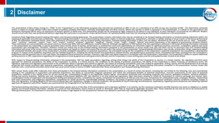 2
This presentation of New Stratus Energy Inc. (“NSE” or the “Corporation”) is for information purposes only and shall not constitute an offer to sell, or a solicitation of an offer to buy, any securities of NSE. The information contained
herein is subject to change without notice and is based on publicly available information, internally developed data and other sources. Where any opinion or belief is expressed in this presentation, it is based on the assumptions and
limitations mentioned herein and is an expression of present opinion or belief only. This presentation should not be construed as legal, financial or tax advice to any individual, as each individual’s circumstances are different. Readers
should consult with their own professionaladvisors regarding their particular circumstances.Unless defined herein, all capitalized words shall have the meaning ascribed to them elsewhere in this presentation.
Cautionary Note Regarding Forward-Looking Information and Forward-Looking Statements: This presentation contains information that may be considered to be forward-looking information or forward-looking statements within the
meaning of applicable securities laws (collectively, “forward-looking information”). Such forward-looking information relates to internal projections, expectations, estimates or beliefs relating to future events or the future performance
of NSE. All statements contained herein, other than statements of historical fact, may be forward-looking information. Forward-looking information is often, but not always, identified by the use of words such as "seek", "anticipate",
"plan", "continue", "estimate", "expect", "may", "will", "project", "predict", “propose”, "potential", "targeting", "intend", "could", "might", "should", "believe" and similar expressions, or the negative or grammatical variations thereof.
These statements are only predictions and actual events or results may differ and such differences could be material. Although management of NSE believes that the expectations reflected in the forward-looking information contained
in this presentation are reasonable, it cannot guarantee future results, levels of activity, performance or achievement since such expectations are inherently subject to significant business, economic, competitive, political and social
uncertainties and contingencies. Therefore, investors should not unduly rely on the forward-looking information contained in this presentation as actual results may vary and there can be no assurance that such forward-looking
information will prove to be correct and in many cases assumptions are based on factors and events that are not within the control of the Corporation. Forward-looking information may include, among other things, statements about:
the anticipated benefits and results of the Corporation’s recently completed acquisitions or potential acquisitions; the anticipated timing for the completion of the Corporation’s potential acquisitions; the Corporation’s development
program in respect of the Goldpillar acquisition and the Soledad Acquisition, including the timing thereof and expenditures related thereto; anticipated future production levels; anticipated cash flows resulting from the Corporation's
acquisitions and the planned uses of such cash flows; the projected future production volumes, revenues, cash flows and capital exposure in connection with the Corporation's acquisitions; the Corporation’s ability to acquire additional
working interest in OPS; expectationsregarding the renegotiationof existing agreements with government officials; and the Corporation’s future drilling plans and the anticipatednumber of wells to be drilled.
With respect to forward-looking information contained in this presentation, NSE has made assumptions regarding, among other things: the ability of the Corporation to receive, in a timely manner, the regulatory and third party
approvals for potential acquisitions, the ability of the Corporation to satisfy, in a timely manner, the conditions to the closing of potential acquisitions, the ability of the Corporation to obtain financing on satisfactory terms, the
legislative, executive and regulatory environment in the jurisdictions where it operates and intends to operate, the impact of increasing competition, that costs related to exploration, drilling, seismic and the development of oil and gas
properties will remain consistent with historical experiences, anticipated results of exploration and drilling activities and the price of oil and gas. The forward-looking information contained in this presentation involves known and
unknown risks, uncertaintiesand other factors that may cause actual results or events to differ materially from those anticipatedin such forward-lookinginformation.
NSE’s actual results could differ materially from those anticipated in the forward-looking information contained in this presentation as a result of certain risk factors, including but not limited to the following: risks and uncertainties
relating to the completion of acquisitions and potential acquisitions, the ability to successfully integrate operations and realize the anticipated benefits of potential acquisitions, incorrect assessments of the value of potential
acquisitions, volatility in the market prices for oil and natural gas, unanticipated changes in any applicable royalty regime, uncertainties associated with estimating resources and reserves, geological problems, technical problems,
drilling and seismic problems, liabilities and risks including environmental liabilities and risks inherent in oil and natural gas operations, legal restrictions relating to COVID-19, fluctuations in currency exchange and interest rates,
unanticipated results of exploration and development drilling and related activities, competition for capital, competition for acquisitions of reserves and resources, competition for undeveloped lands, employee relations, relationships
with local communities and indigenous populations, competition for skilled personnel, unpredictable weather conditions, the impact of general economic conditions and political conditions, industry conditions including changes in
laws and regulations, including adoption of new environmental laws and regulations, changes in political conditions, the possibility of future financings and divestitures, expectations regarding future production and obtaining required
approvals of regulatory authorities.Readers are cautioned that the foregoing list of risk factors is not exhaustive.
The forward-looking information contained in this presentation speaks only as of the date of this presentation and is expressly qualified, in its entirety, by this cautionary statement and NSE disclaims any intent or obligation to update
publicly any forward-looking information, whether as a result of new information, future events or results or otherwise, other than as required by applicable securities laws. These materials do not and are not to be construed as an
offering memorandum. An investment in securities of NSE involves a high degree of risk and potential investors are advised to seek their own investment and legal advice.
Disclaimer
 