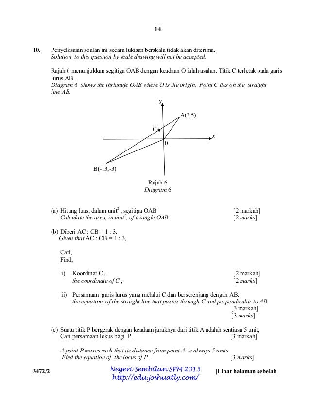 Soalan Matematik Garis Lurus - Laporan 7