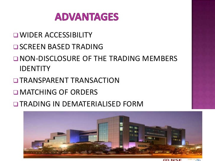 Nse screen based trading system