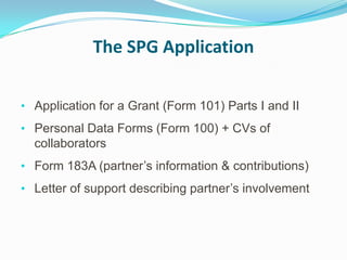 Strategic Project Grants Program Slide 6