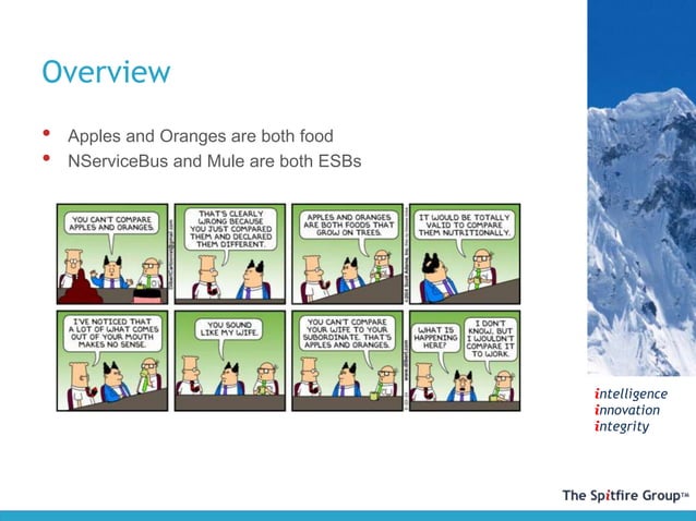 NServiceBus Mule ESB Comparison PPT