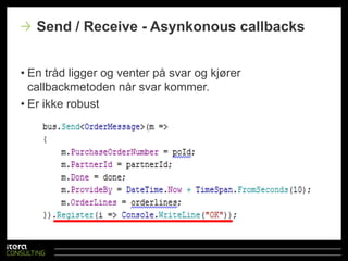 Send / Receive - EksempelKlienten – Håndteresvaret: