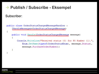 Publish / Subscribe - EksempelPublisher:Subscriptions gjøres til denne køen