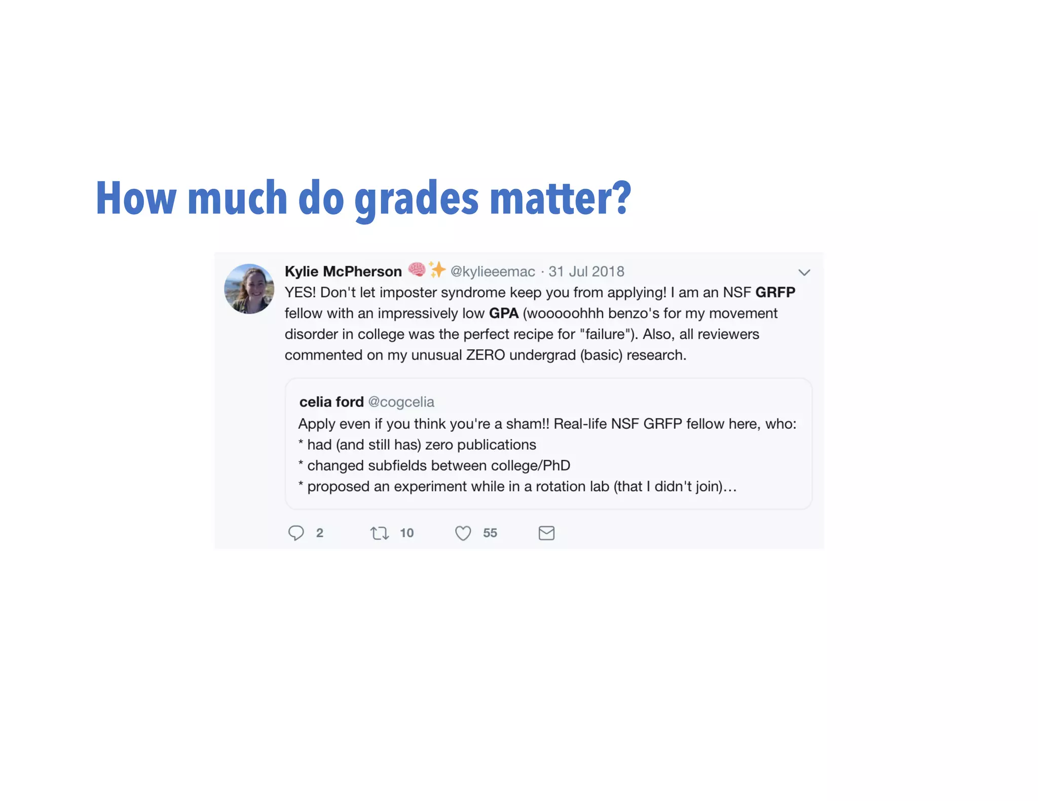 How much do grades matter?
 