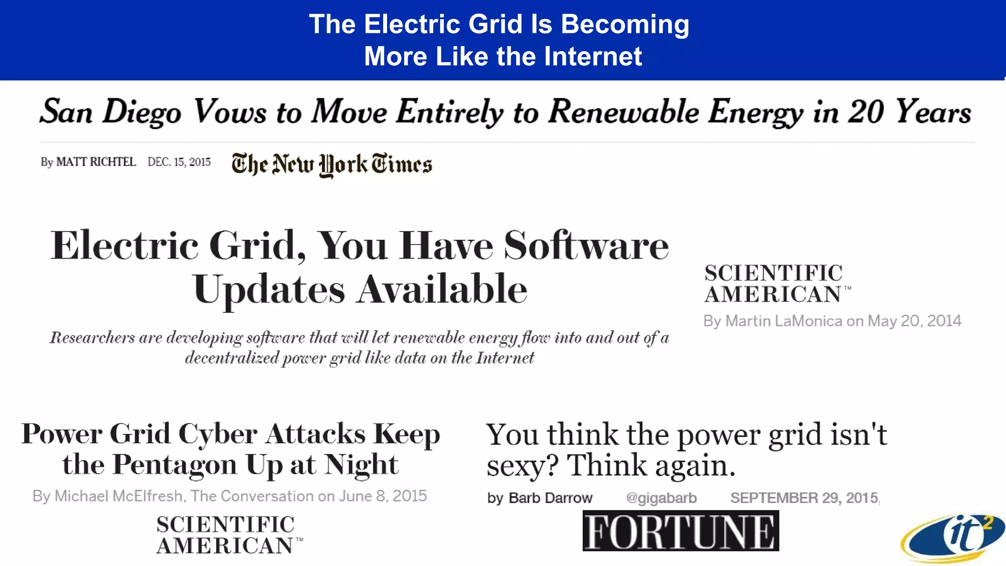 The Electric Grid Is Becoming
More Like the Internet
 