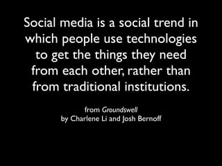 Social Media for Foundations