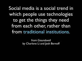 Social Media for Foundations