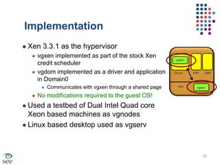 vGreenA system for VM scheduling across a cluster of physical machinesDynamic VM characterization:Memory accesses