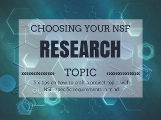 Choosing Your NSF research Topic