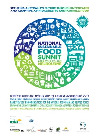 National Sustainable Food Summit Program 