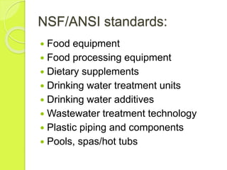 Nsf standard | PPTX
